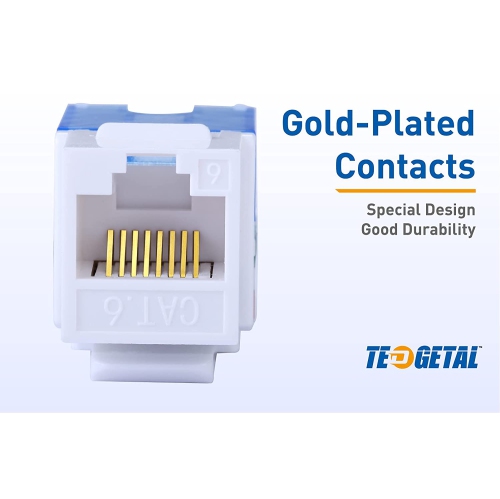 25 prises Keystone Cat6 RJ45, 45 degrés, coupleur de prise murale Ethernet perforé vers le bas, adaptateur de prise Keystone UL