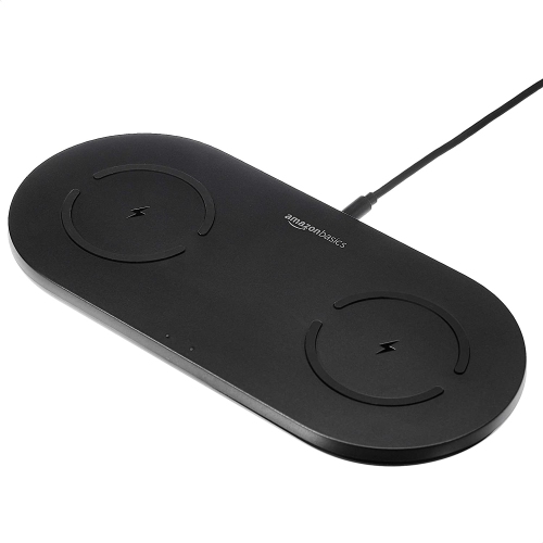 10W Qi Certified Dual Wireless Charging Pad - Includes AC Adapter