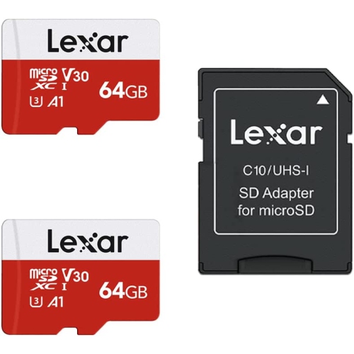Carte microSD 64 Go, paquet de 2, carte mémoire microSDXC UHS