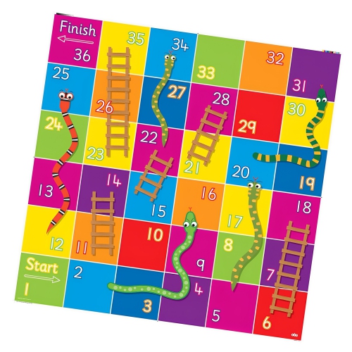 TTS Bee-Bot or Blue-Bot Snakes and Ladders Mat Floor Robots Coding Toy, Kids Educational Programming STEM Learning Game Play Activity Mats Toys