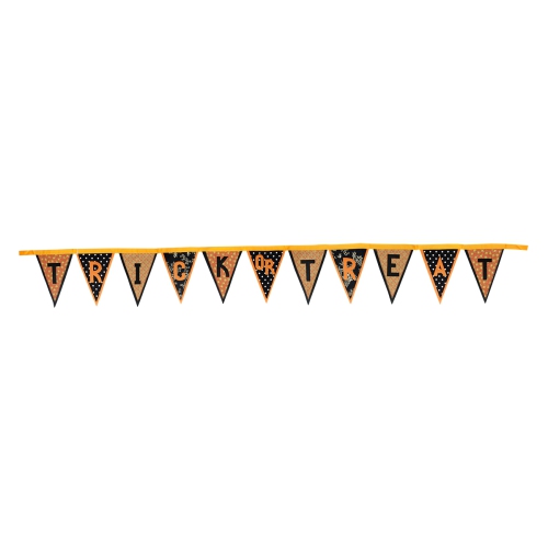 GALLERIE II  11.5' Polka Dot Trick Or Treat Bunting Flag Halloween Banner