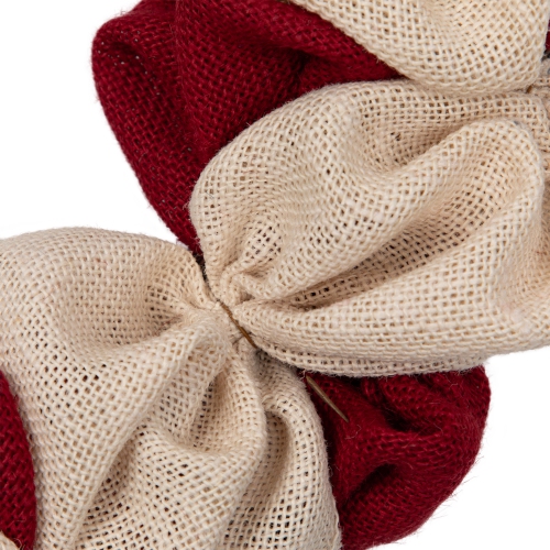 Americana Stars and Stripes Burlap Patriotic Wreath, 20-Inch, Unlit