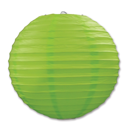 Club Pack of 6 Round Light Green Hanging Paper Lanterns 9.5"
