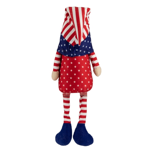 17.75" Sitting Patriotic Boy 4th of July Gnome