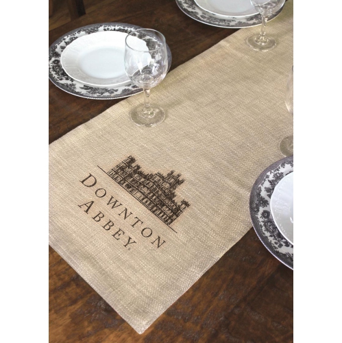 Downton Abbey British Highclere Castle Natural Beige Decorative Table Runner 16" x 60"