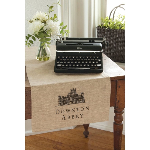 Downton Abbey British Highclere Castle Natural Beige Decorative Table Runner 16" x 60"