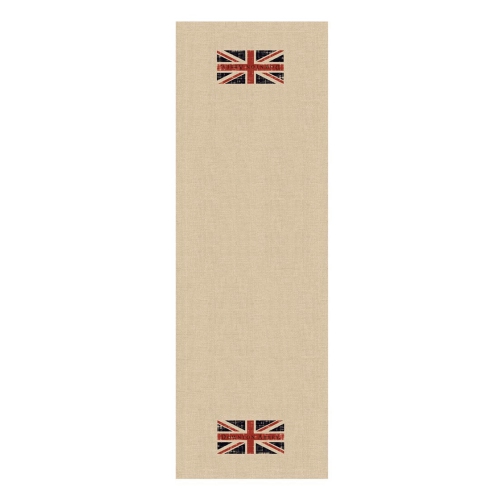 HERITAGE LACE  Downton Abbey British Union Jack Natural Decorative Table Runner 16" X 48" In Beige