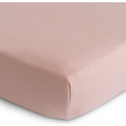 MUSHIE  Organic Cotton Stretchy Crib Sheet - Blush