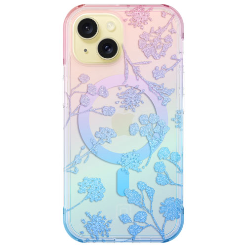 Étui rigide ajusté Forme d'Incipio avec MagSafe pour iPhone 16e/15/14/13 - Motif floral ombré