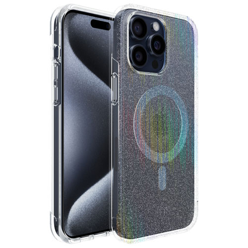 Incipio Forme Fitted Hard Shell Case with MagSafe for iPhone 15 Pro Max - Silver Glitter