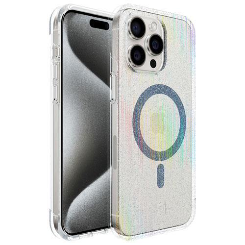 Incipio Forme Fitted Hard Shell Case with MagSafe for iPhone 15 Pro Max - Silver Glitter