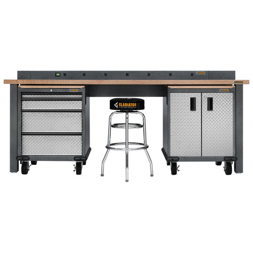 Gladiator Workbench 1.8m 9-Outlet Power Strip - Grey