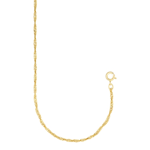 LE REVE GOLD  10Kt 18" Singapore Chain Necklace In Yellow