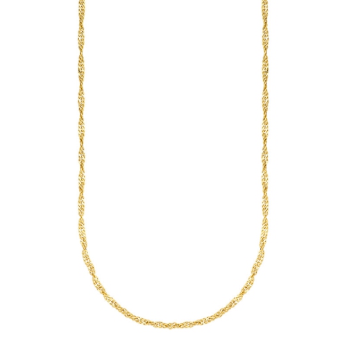 10kt 18" Singapore Yellow Chain Necklace
