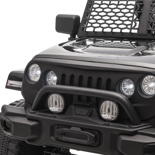 Aosom – camion tout-terrain 12&nbsp;V pour enfants, batterie électrique de VUS alimentée par télécommande, vitesse réglable, noir