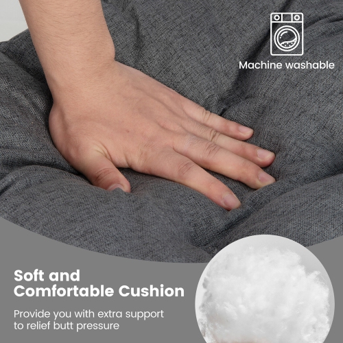 Gymax 4 Pcs Patio Dining Chair Cushions U-Shaped Chair Pads Non-Slip Bottom