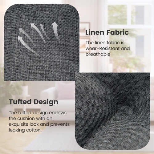 Gymax 4 Pcs Patio Dining Chair Cushions U-Shaped Chair Pads Non-Slip Bottom