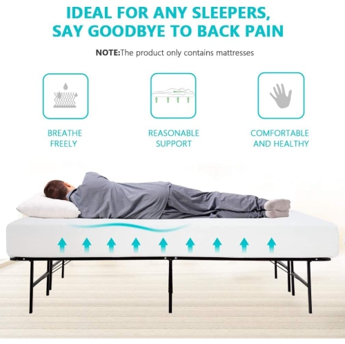 Queen Mattress, 8 Inch Memory Foam Mattress Gel Mattress Twin for Cool Sleep Pressure Relief, Medium Firm King Mattress CertiPUR-US