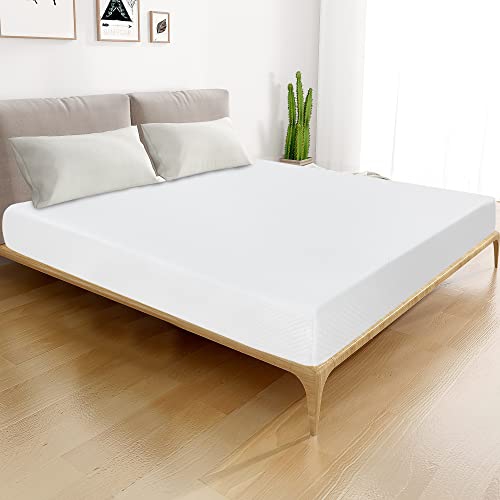 Matelas double mousse à mémoire gel 6 po pour soulagement froid de la pression, matelas mi-ferme certifié CertiPUR-US/Bed-in-a-Box/décharge