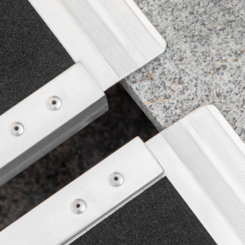 HOMCOM 8ft Wheelchair Ramp, Non-Slip Aluminum Folding Handicap Ramp, Suitable for Door Thresholds, Home Steps, Cars, Scooters, Carts, and Stairs