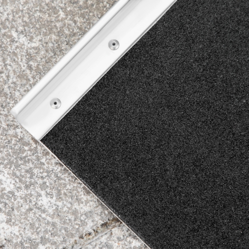 HOMCOM 10ft Wheelchair Ramp, Non-Slip Aluminum Folding Handicap Ramp, Suitable for Door Thresholds, Home Steps, Cars, Scooters, Carts, and Stairs