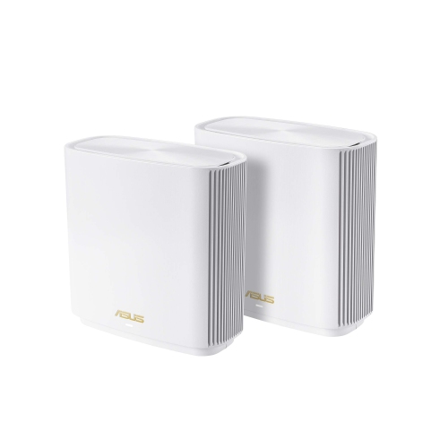 ASUS ZenWiFi AX Whole-Home Tri-Band Mesh WiFi 6 System - 2 Pack, Coverage up to 5,500 sq.ft or 6+Rooms, 6.6Gbps, WiFi, 3 SSIDs, Life-time Free Net