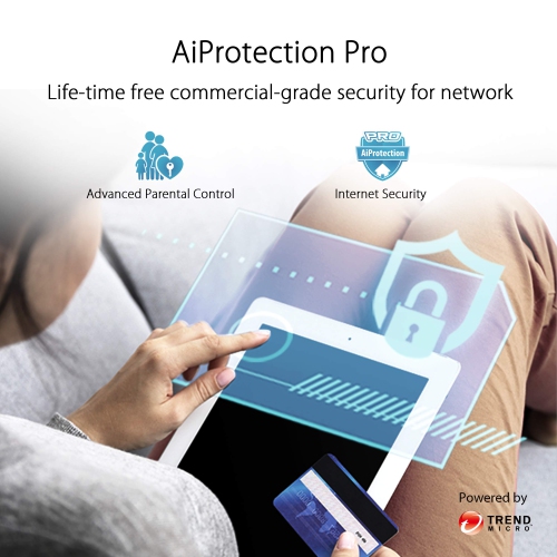 ASUS ZenWiFi AX Whole-Home Tri-Band Mesh WiFi 6 System - 2 Pack, Coverage up to 5,500 sq.ft or 6+Rooms, 6.6Gbps, WiFi, 3 SSIDs, Life-time Free Net