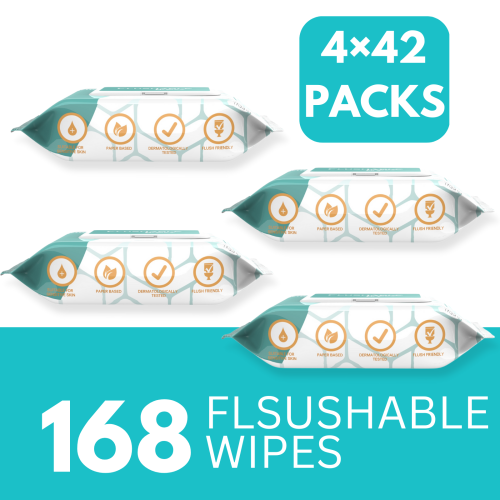VIETDAI Flushable Wipes Adult Wipes 168 count