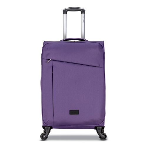 Club Rochelier 3 Piece SET Soft Side Luggage with Contrast Handles, Purple and Lilac