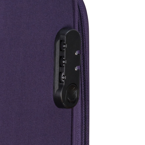 Club Rochelier 3 Piece SET Soft Side Luggage with Contrast Handles, Purple and Lilac