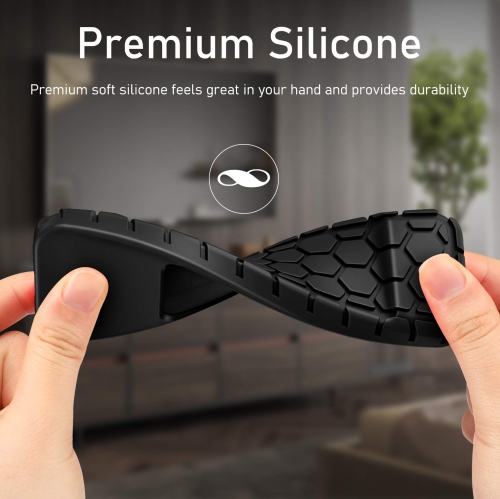 Étui de protection pour Apple TV 4K/télécommande Siri HD - couvercle en silicone antidérapant léger Honey comb pour Apple TV 4K 5th/télécommande Siri