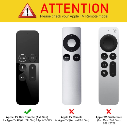 Étui de protection pour Apple TV 4K/télécommande Siri HD - couvercle en silicone antidérapant léger Honey comb pour Apple TV 4K 5th/télécommande Siri