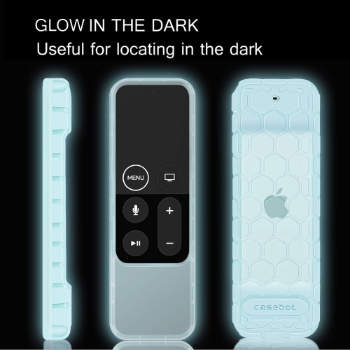 Protective Case for Apple TV 4K / HD Siri Remote - Honey Comb Lightweight Anti Slip Shockproof Silicone Cover for Apple TV 4K 5th/ 4th Gen Siri