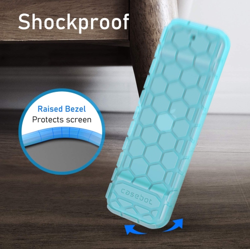 Protective Case for Apple TV 4K / HD Siri Remote - Honey Comb Lightweight Anti Slip Shockproof Silicone Cover for Apple TV 4K 5th/ 4th Gen Siri