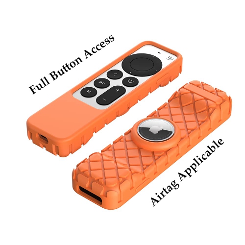 Remote Case for Apple Siri Remote,Anti-Lost Protective Anti-Slip Durable Silicon Shockproof Rubber Cover for Apple 4K HD TV Siri Remote (2nd