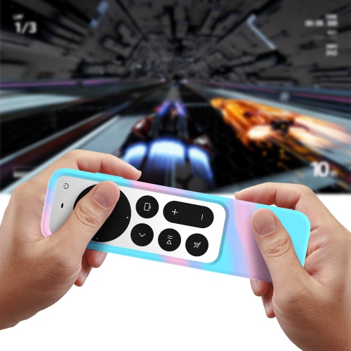 Remote Case for Apple Siri Remote,Anti-Lost Protective Anti-Slip Durable Silicon Shockproof Rubber Cover for Apple 4K HD TV Siri Remote (2nd