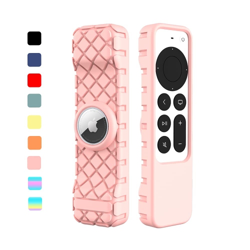 HLD  Remote Case for Apple Siri Remote (2Nd Gen), Anti-Lost Protective Anti-Slip Durable Silicon Shockproof Rubber Cover for Apple 4K HD Tv Siri Remote