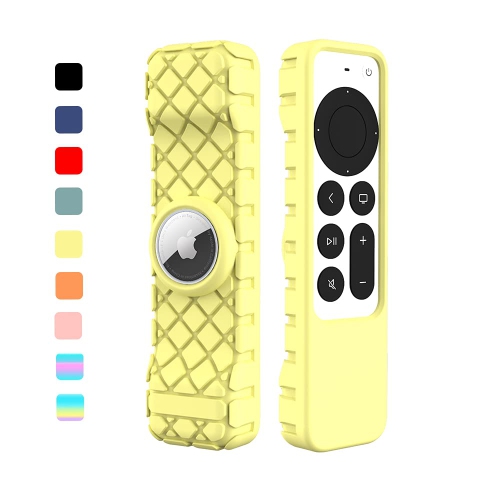 HLD  Remote Case for Apple Siri Remote (2Nd Gen), Anti-Lost Protective Anti-Slip Durable Silicon Shockproof Rubber Cover for Apple 4K HD Tv Siri Remote