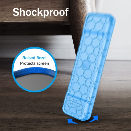 Protective Case for Apple TV Siri Remote 2021 2022 - Honey Comb Lightweight Anti Slip Shockproof Silicone Cover for Apple TV 4K / HD Siri Remote