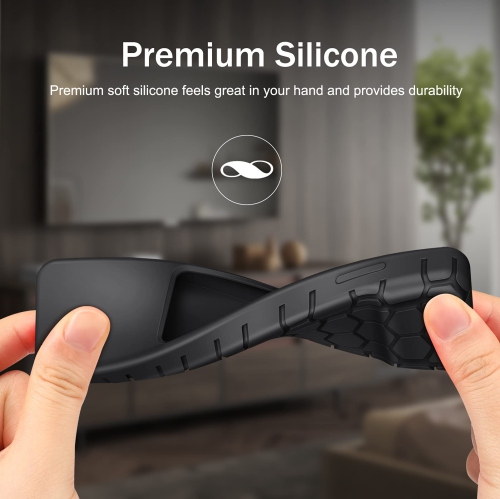 Protective Case for Apple TV Siri Remote 2021 2022 - Honey Comb Lightweight Anti Slip Shockproof Silicone Cover for Apple TV 4K / HD Siri Remote