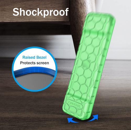 Protective Case for Apple TV Siri Remote 2021 2022 - Honey Comb Lightweight Anti Slip Shockproof Silicone Cover for Apple TV 4K / HD Siri Remote