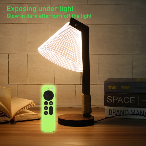 Étui de rechange pour télécommande Glow Green pour nouvel Apple 4K TV série 2021 de 6 génération/télécommande de 6th génération, habillage en