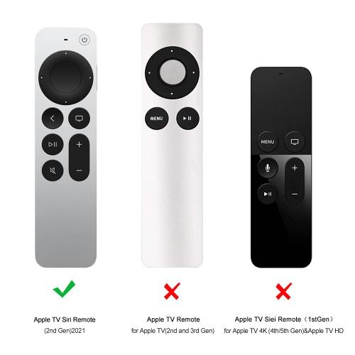 Remplacement du couvercle de télécommande pour le nouveau Apple 4K TV série 2021 de 6 génération/télécommande de 6th génération, étui en silicone