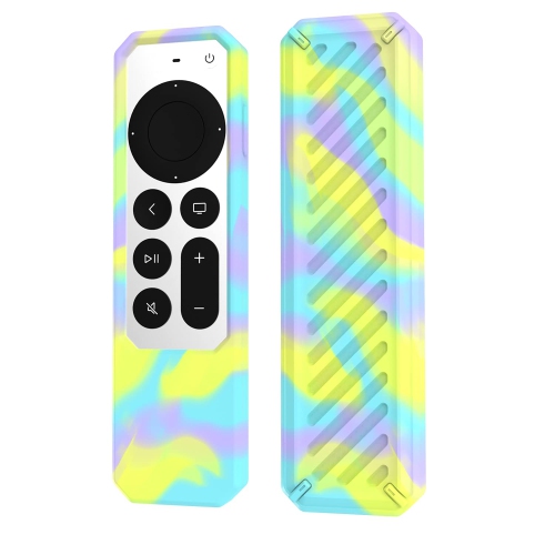 Protective Case for Siri Remote Control Anti-Slip Durable Silicone Shockproof Rubber Cover for Apple 4K HD TV Siri Remote Classic Design