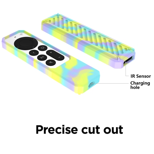 Protective Case for Siri Remote Control Anti-Slip Durable Silicone Shockproof Rubber Cover for Apple 4K HD TV Siri Remote Classic Design