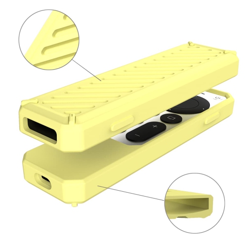 Protective Case for Siri Remote Control Anti-Slip Durable Silicone Shockproof Rubber Cover for Apple 4K HD TV Siri Remote Classic Design