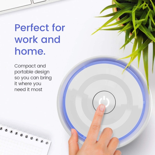 Mini Air Purifier Hepa - Small Air Purifier with True HEPA Filter & Night Light - Desktop Air Purifiers for Bedroom, Room, Home Office