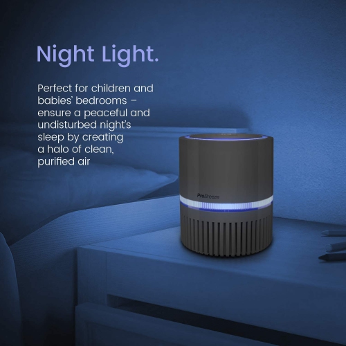 Mini Air Purifier Hepa - Small Air Purifier with True HEPA Filter & Night Light - Desktop Air Purifiers for Bedroom, Room, Home Office