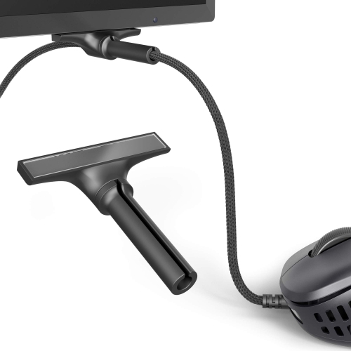 Micro Bungee : Drag-Free Wired Mouse Support - Super Compact Size - Keep Your Set up Clean - Attach it to Your Monitor - Get More Space