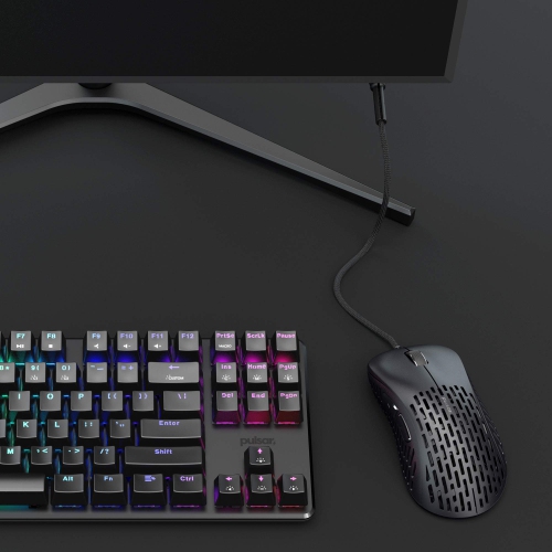 Micro Bungee : Drag-Free Wired Mouse Support - Super Compact Size - Keep Your Set up Clean - Attach it to Your Monitor - Get More Space